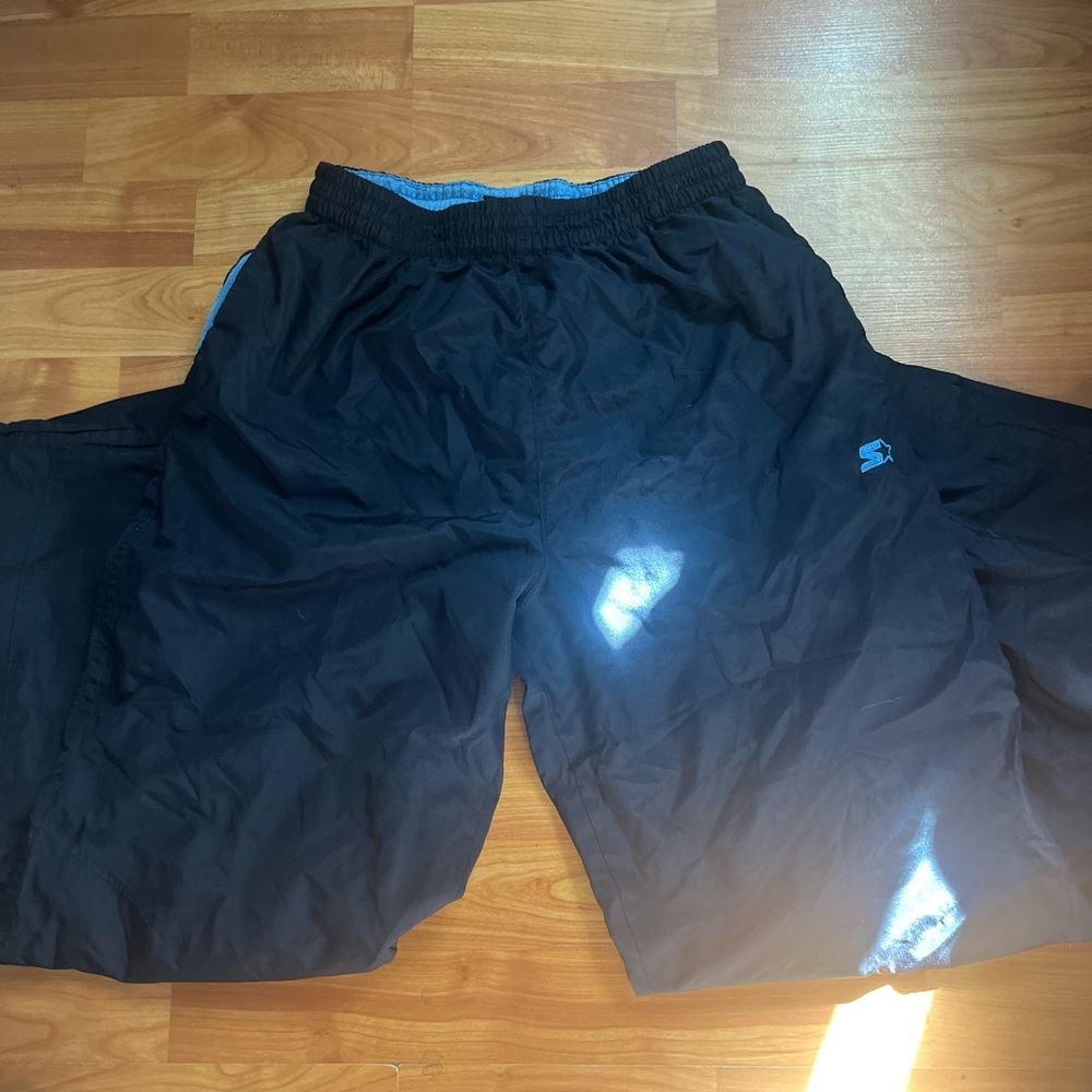 Blue and navy track pants